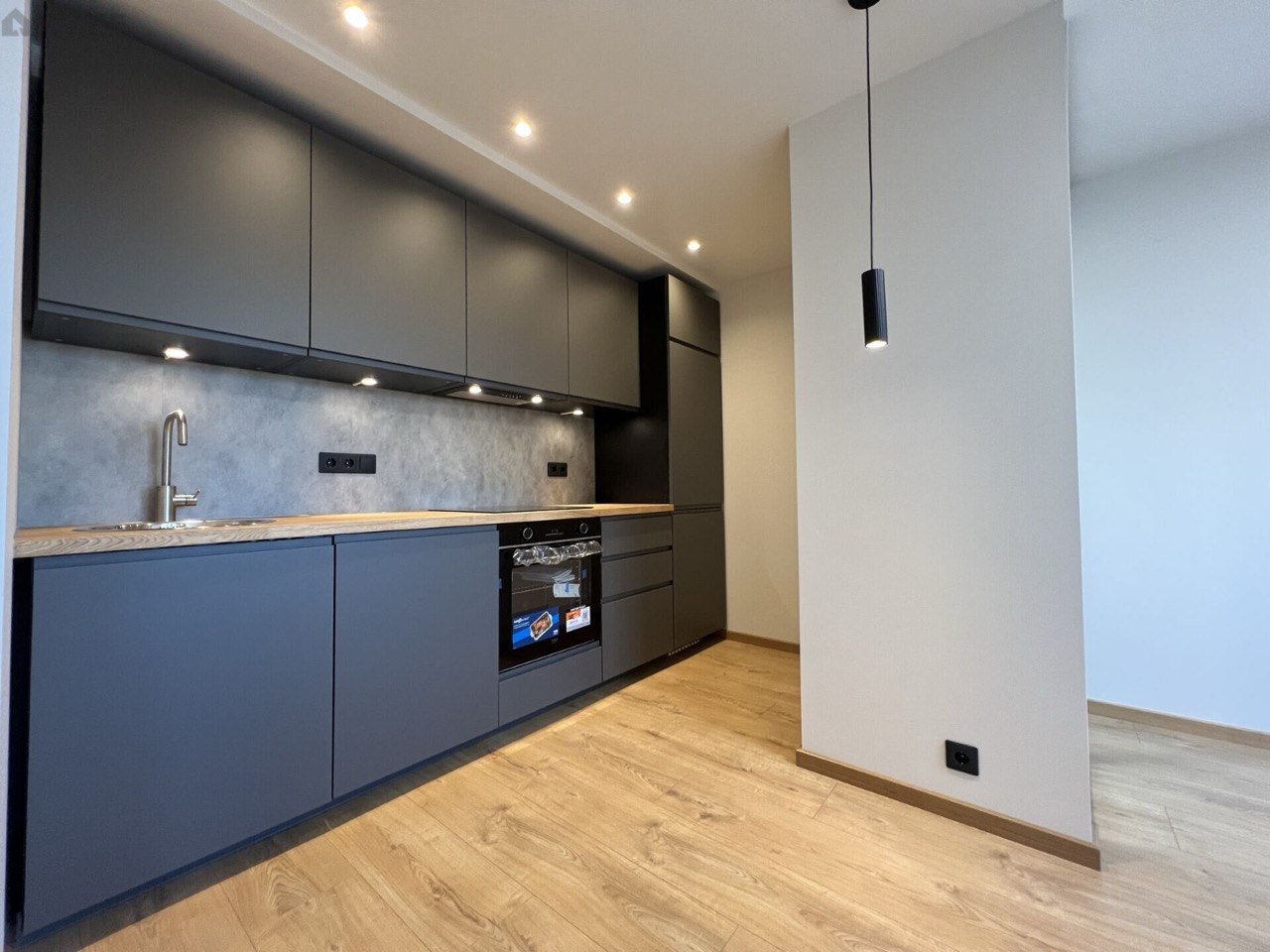 Commercial premises hallway after a turnkey renovation